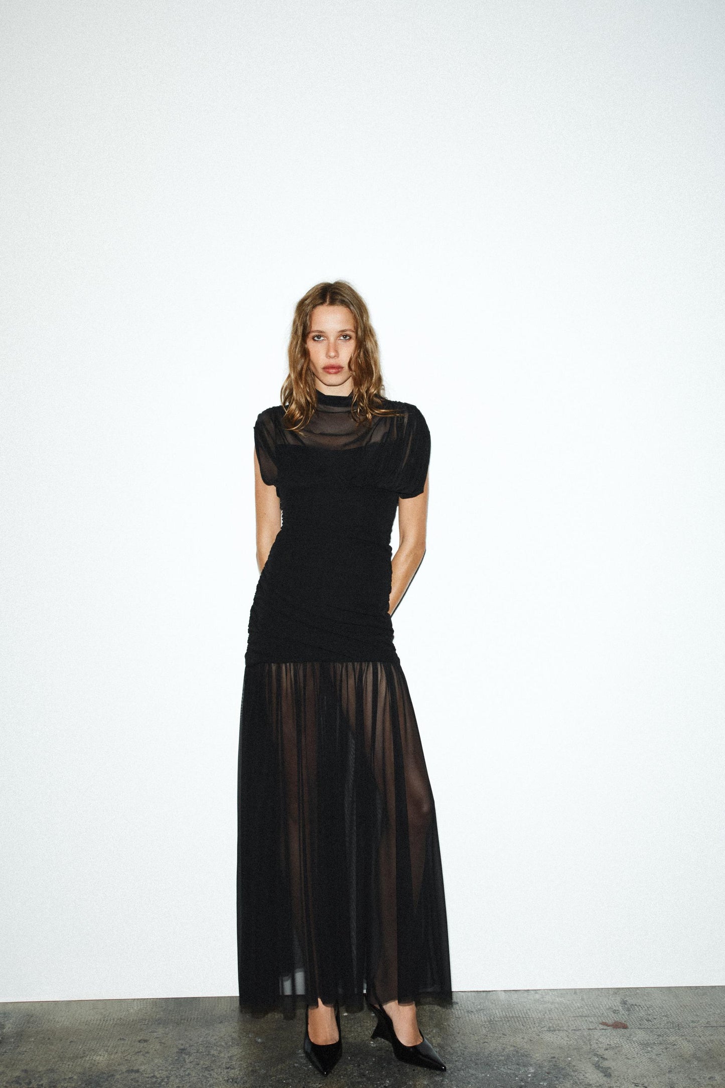 Draped Midi Dress