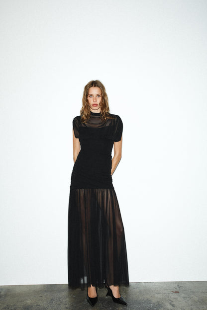 Draped Midi Dress