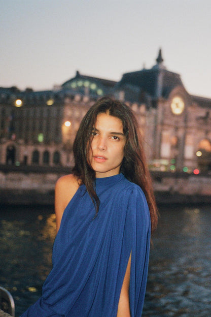 Draped Cape Dress